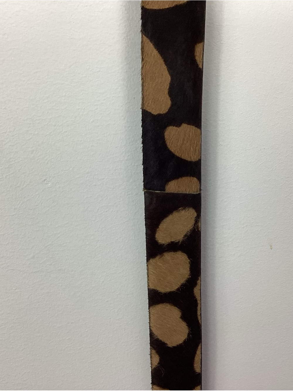J. Crew Animal Print Calf Hair Leather Belt Size S - Picture 6 of 12